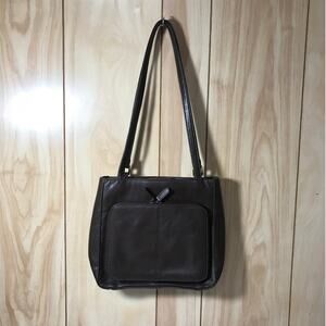 Vintage Brown Soft Faux Leather Shoulder Bag